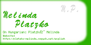 melinda platzko business card